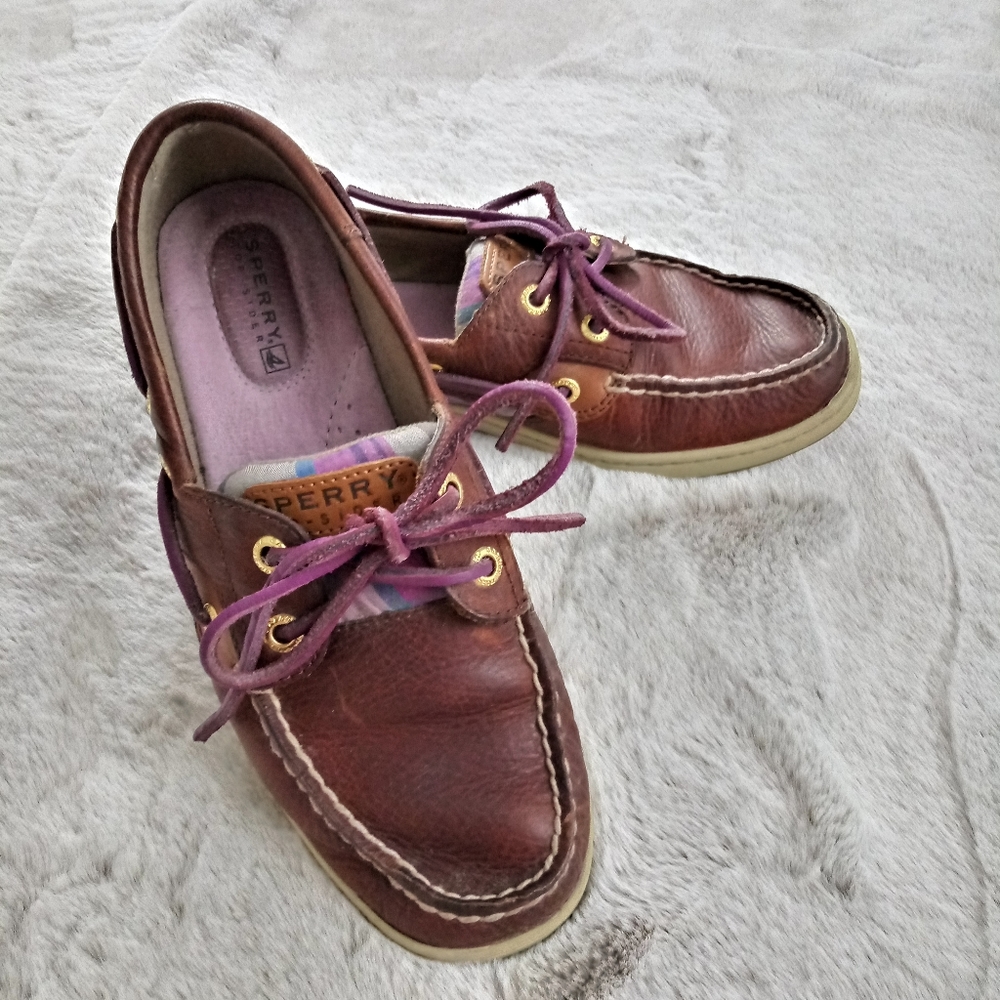 Sperry Women's Topsider Bluefish Size 5.5 Plaid